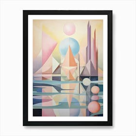 Water Geometric Abstract 14 Art Print