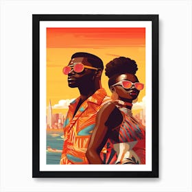 Afrobeat Miami Beach - Afrofuturism Art Print