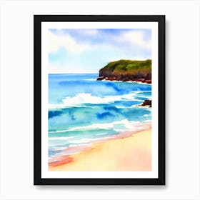 Fingal Head Beach 4, Australia Watercolour Art Print