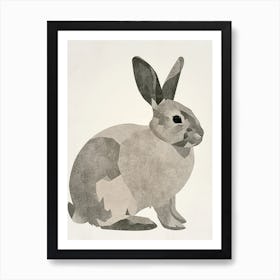 Silver Marten Rabbit Nursery Illustration 1 Art Print