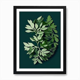 Thyme Leaf Vibrant Inspired Art Print