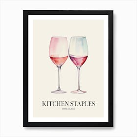 Kitchen Staples Wine Glass 2 Art Print