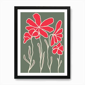 Red Flowers Art Print