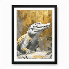 Alligator Precisionist Illustration 2 Art Print