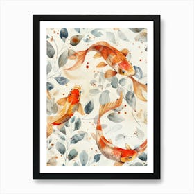 Watercolor Koi 01 Art Print