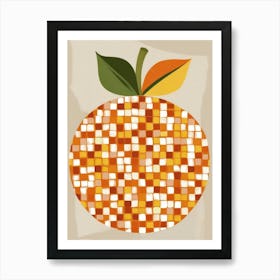 Orange Mosaic 4 Art Art Print