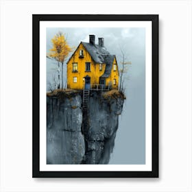 House On A Cliff Affiche