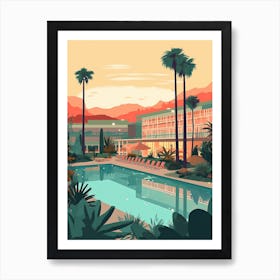 Los Angeles Usa Travel Illustration 1 Art Print