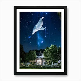 Dolphin In The Sky Art Print