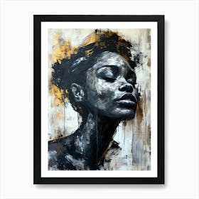 African Tribal Aura, Boho Art Style Art Print