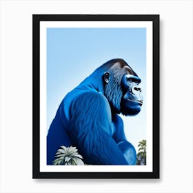 Gorilla On Top Of A Cliff Gorillas Decoupage 2 Art Print