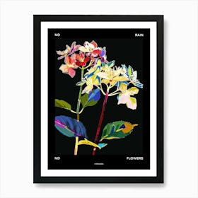 No Rain No Flowers Poster Hydrangea 1 Art Print