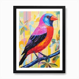 Colourful Bird Painting Cowbird 2 Art Print