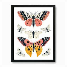 Colourful Insect Illustration Butterfly 6 Art Print