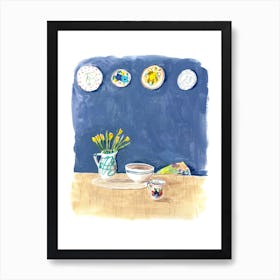 Still Life With Daffodils Art Print