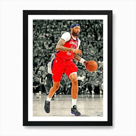 Brandon Ingram Of The New Orleans Pelicans Looks On During The Game Against The Oklahoma City Thunder Art Print