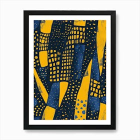 Blue And Yellow 1 Art Print