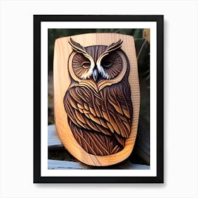 WoodBurnedOwl2 Art Print