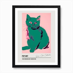 Green Cats Warhol Style Collection 1 Art Print