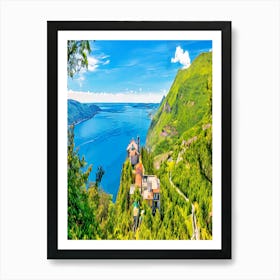 Madonna Di Montecastello Hermitage Above Lago Di Garda Art Print