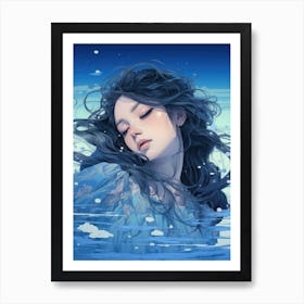 Beautiful Girl In The Water Poster