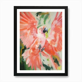 Pink Ethereal Bird Painting Macaw 7 Art Print