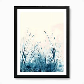 Watercolor Of Grass Art Print