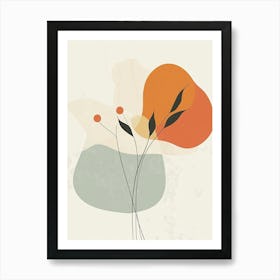 Abstract Flowers Art Print