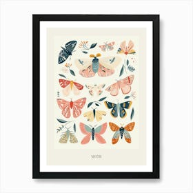 Colourful Insect Illustration Moth 41 Poster Art Print