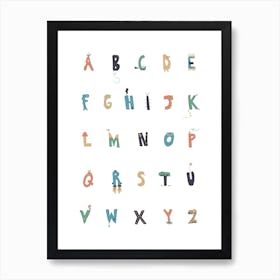 Apple To Zebra Alphabet Art Print