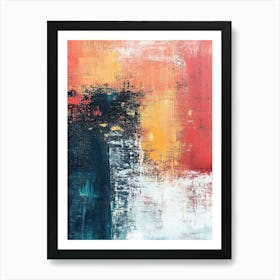 Abstract Textured Acrylic Painting On Canvas Art Print