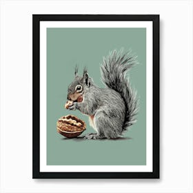 The Squirrel & The Walnut Art Print