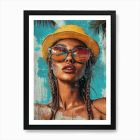 A Street Art Inspired Poster Of Ibiza Art Print