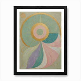 Pastel Abstract Sun Swirl Art Print