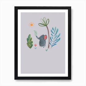 Jungle Elephant Art Print