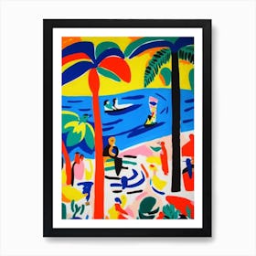 Coloful Ocean Bright beach Art Print