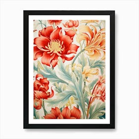 Floral Wallpaper 15 Art Print