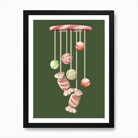 Candy Cane Mobile Art Print