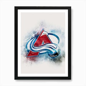 Colorado Avalanche Watercolor Art Print