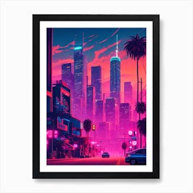 Los Angeles, California City Travel Art Print