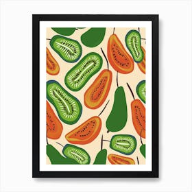 Abstract Fruit Pattern Illustration 1 Art Print