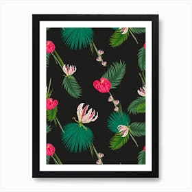 Anthurium Pink Flowers Art Print