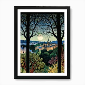 William Morris Edinburgh Cityscape Art Print