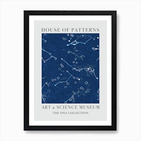 Watercolour Blue Dna 4 House Of Patterns Art Print