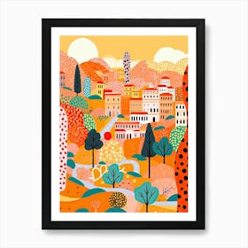 Rome, Illustration In The Style Of Pop Art 2 Art Print