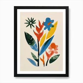 Painted Florals Heliconia 3 Art Print