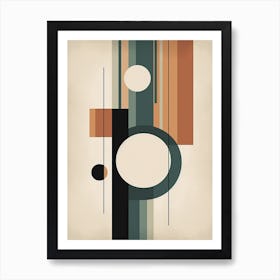 Retro Resonance; Mid Century Boho Vibration Art Print