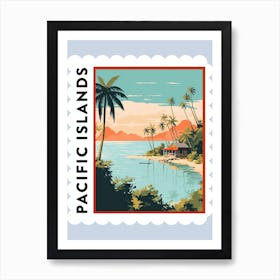 Pacific Islands 2 Travel Stamp Poster Art Print