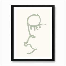 Line Art Face_2456186 Art Print