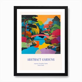 Colourful Gardens Japanese Friendship Garden Usa 1 Blue Poster Art Print